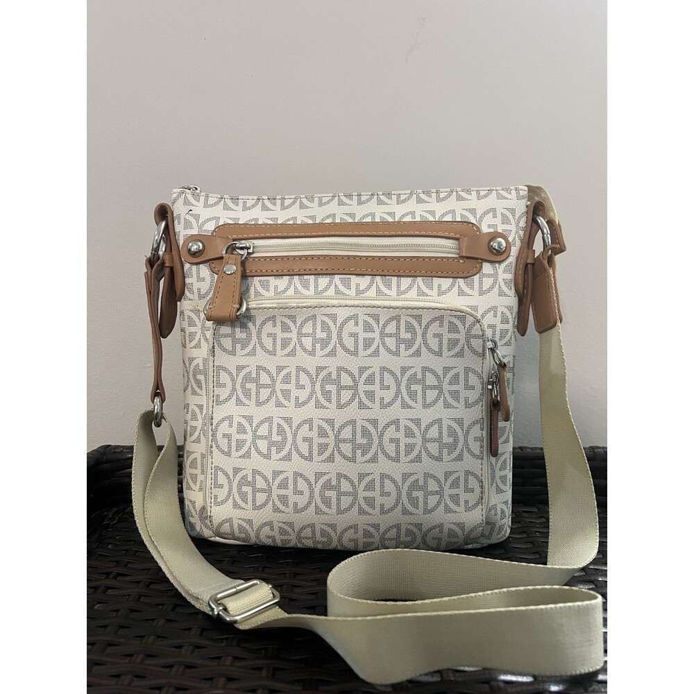 Giani Bernini Block Signature Crossbody Organizer Shoulder Handbag Vegan Leather